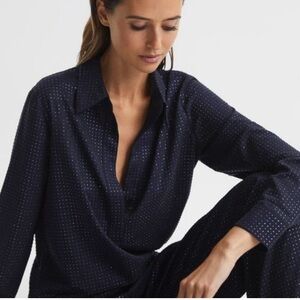 Reiss Matilda Crystal Embellished Blouse